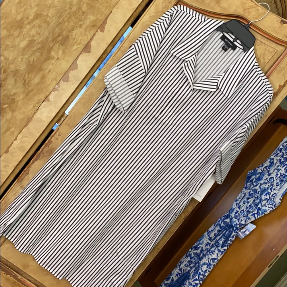 NWT Karen Kane shirt dress Lg